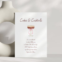 Cakes Cocktails Espresso Martini Pink Bow Party