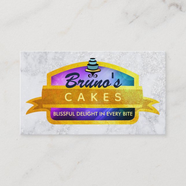 Cakes Slogans Business Cards Visitenkarte (Vorderseite)