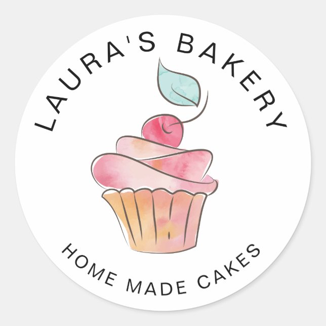 Cakes Süßigkeiten Cupcake Zuhause Bäckerei Giro de Runder Aufkleber (Vorderseite)