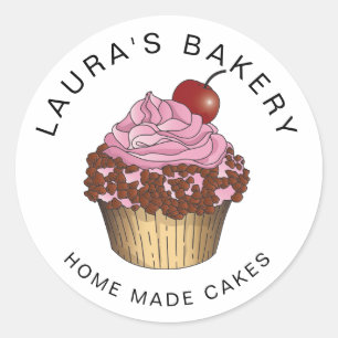 Cakes Süßigkeiten Cupcake Zuhause Bäckerei Giro de Runder Aufkleber