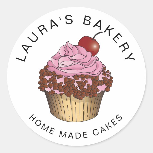 Cakes Süßigkeiten Cupcake Zuhause Bäckerei Giro de Runder Aufkleber (Vorderseite)