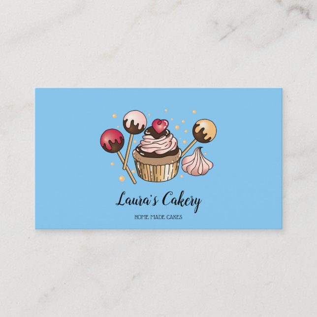 Cakes & Süßigkeiten Cupcake Zuhause Bäckerei Kondi Visitenkarte (Vorderseite)