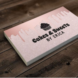 Cakes & Süßigkeiten Cupcake Zuhause Bäckerei Rosa Visitenkarte