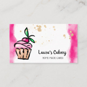 Cakes & Süßigkeiten Cupcake Zuhause Bakery niedlic Visitenkarte