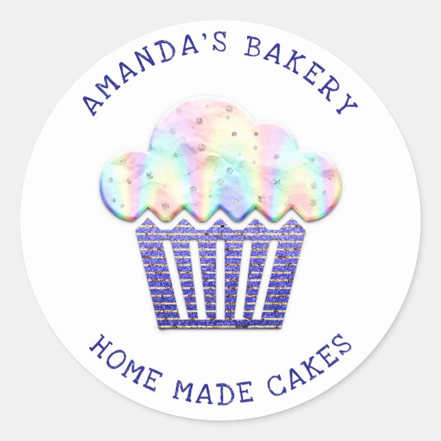 Cakes Süßigkeiten Cupcake Zuhause Vegan Bäckerei G Runder Aufkleber (Vorderseite)