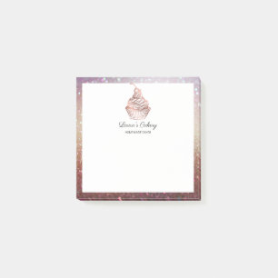 Cakes & Sweets Cupcake Home Bakery Rustic Vintage Post-it Klebezettel