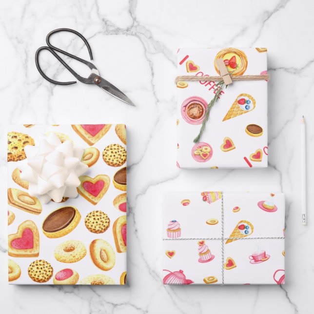 CAKES und Goodies Geschenkpapier Set (Vorderseite)