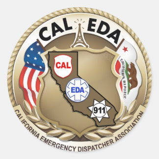 CAL-EDA-Logo-Aufkleber (großes Logo) Runder Aufkleber