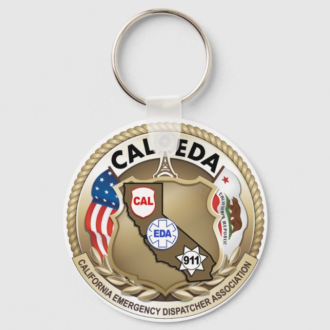 CAL-EDA-Logo-Schlüsselanhänger (großes Logo) Schlüsselanhänger (Vorderseite)