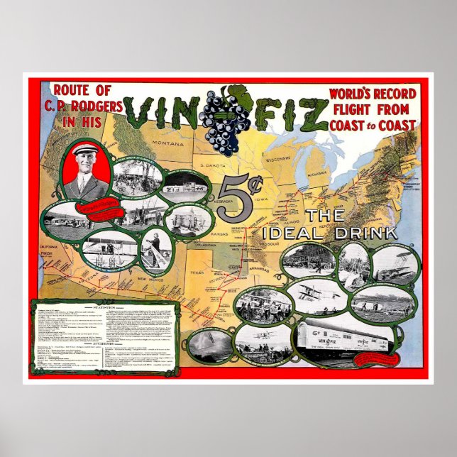 Cal Rodgers - Print Poster (Vorne)