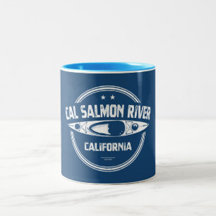 Cal Salmon River California Kayaking Zweifarbige Tasse