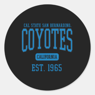 Cal Staat San Bernardino Csusb Coyotes Est Datum Runder Aufkleber