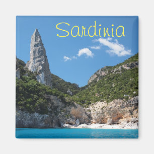 Cala Goloritze Beach, Sardiniens Textmagnet Magnet