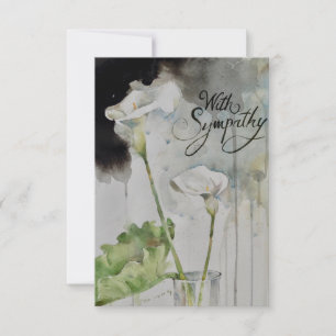 Cala Lily Beileid Flat Card Karte