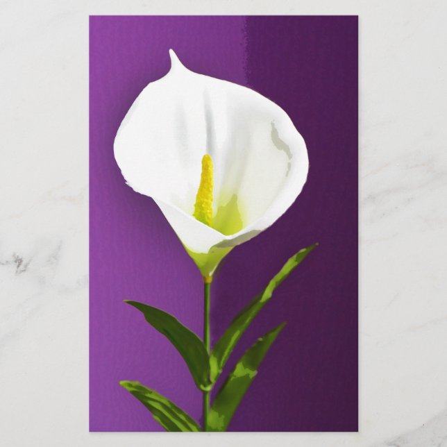 Cala Lily Blume Briefpapier (Vorderseite)