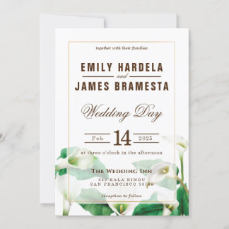 Cala Lily Wedding Einladung