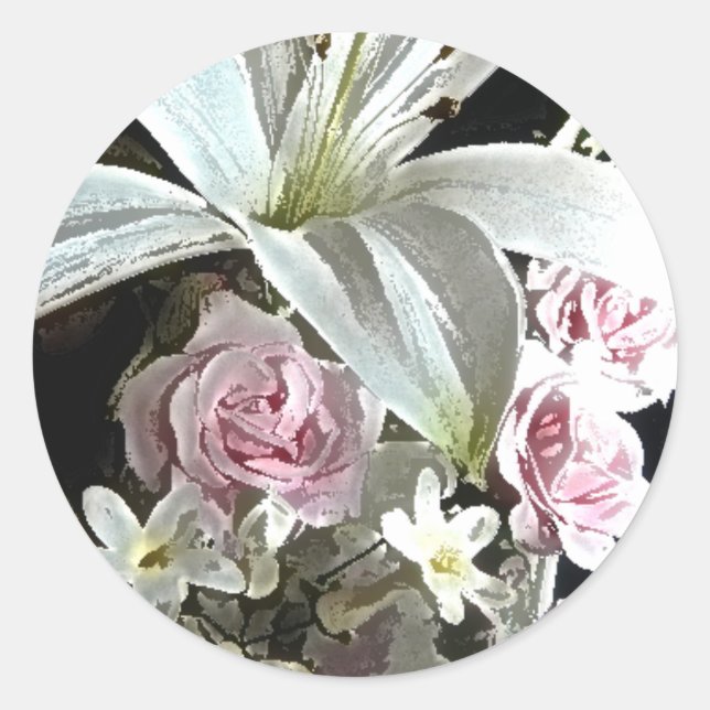 Cala Lily Wedding Sticker (Vorderseite)