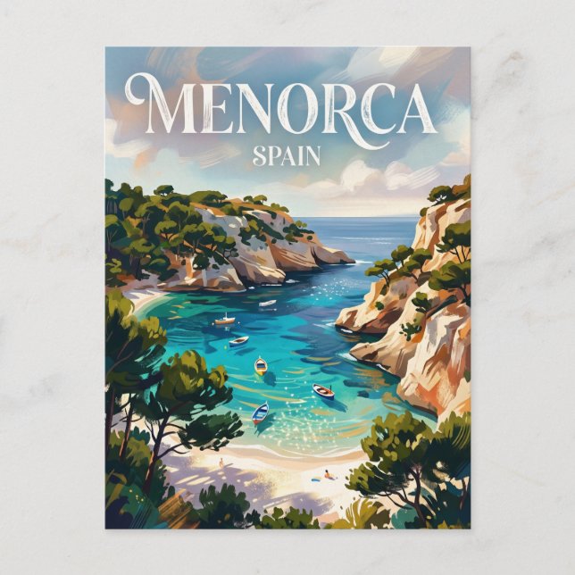 Cala Macarella Spanien Postkarte (Vorderseite)