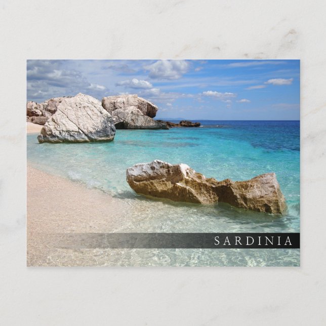 Cala Mariolu Strand, Sardinien Bar Postkarte (Vorderseite)
