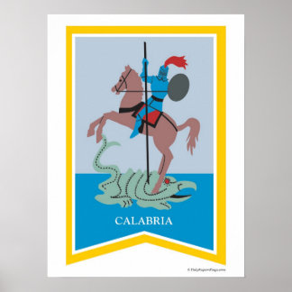 Calabre Italie Région Poster d'Art