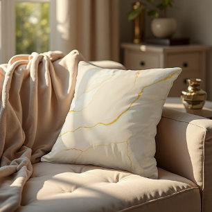 Calacatta Gold Marble Abstrakt - Luxe Veins Kissen