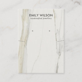 CALACATTA MARBLE TEXTURE NECKLACE EARRING DISPLAY VISITENKARTE