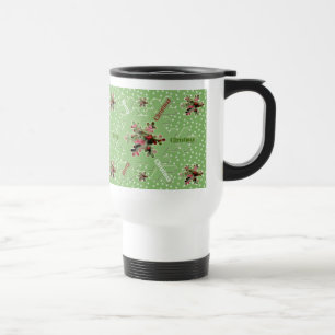 Caladium Frohe Weihnachtsreise Mug Reisebecher
