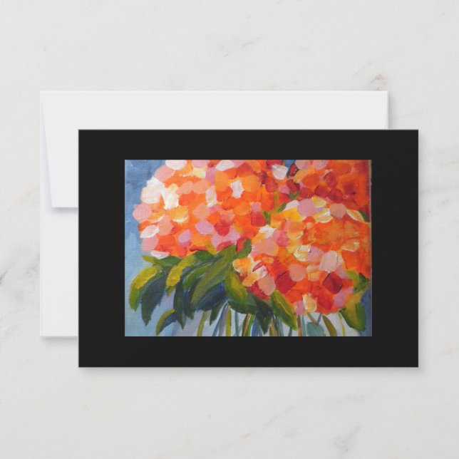 Calah's Hydrangea Blume 3,5 x 5 Notecard Einladung (Vorderseite)