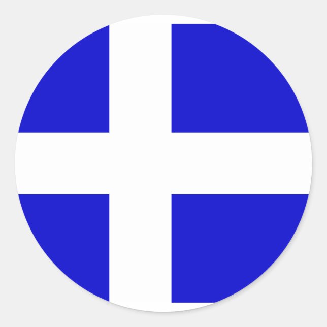 Calais, französische Flagge Runder Aufkleber (Vorderseite)