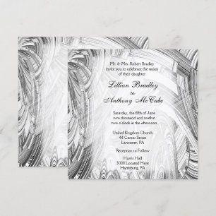 Calamité Faire-part de mariage noir et blanc