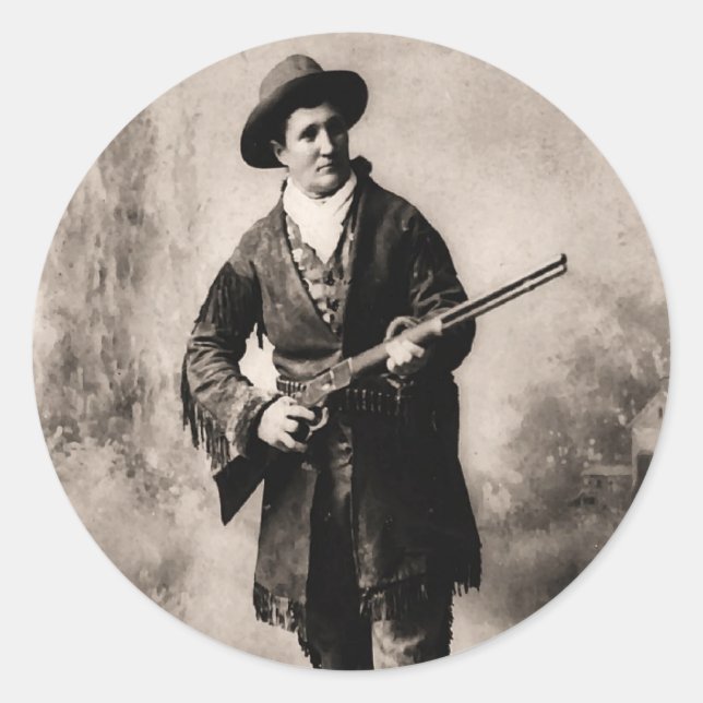 Calamity Jane 1895 Runder Aufkleber (Vorderseite)