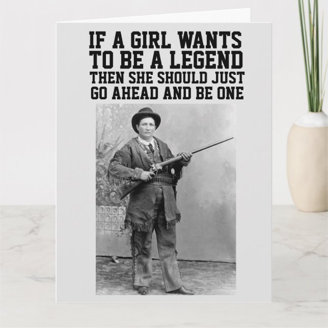 CALAMITY JANE BIRTHDAY COWGIRL GREETING CARTES (Devant)