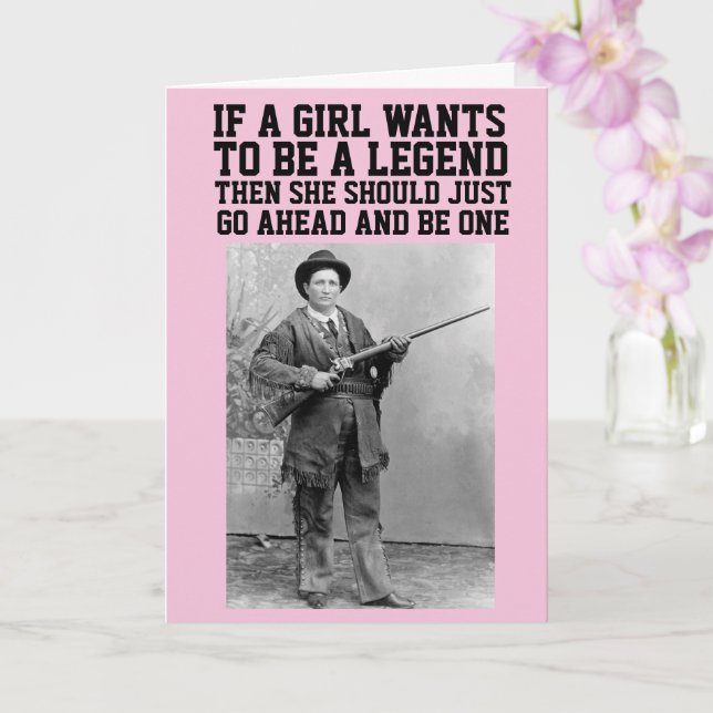 CALAMITY JANE COWGIRL CARTES DE SALUT D'ANNIVERSAI (Orchidée)