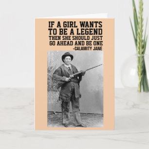 CALAMITY JANE COWGIRL CARTES DE SALUT D'ANNIVERSAI