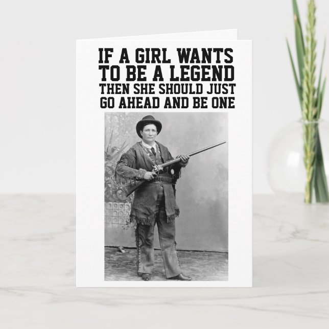 CALAMITY JANE COWGIRL CARTES DE SALUT D'ANNIVERSAI (Devant)