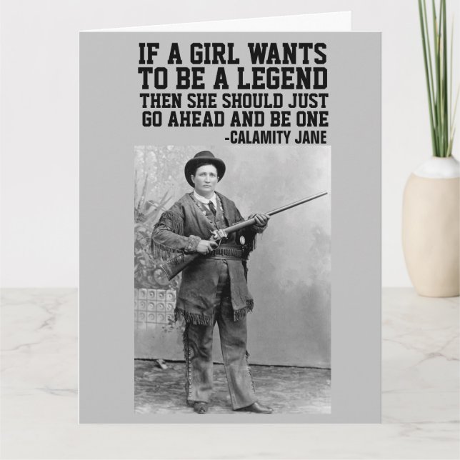 CALAMITY JANE COWGIRL CARTES DE SALUT D'ANNIVERSAI (Devant)