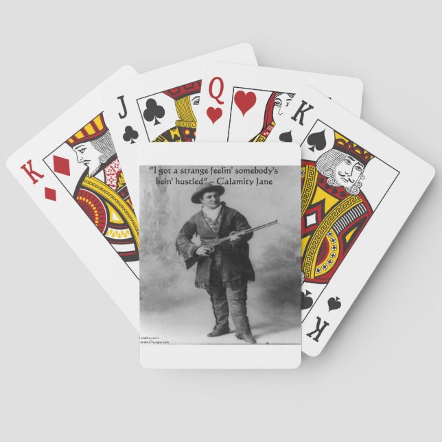 Calamity Jane Spaß Zitat Geschenke T-Shirts & Kart Spielkarten (Rückseite)
