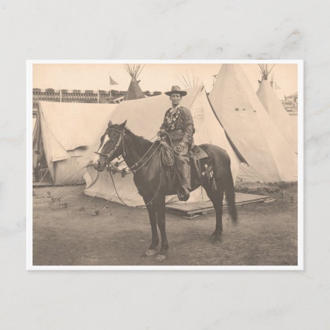 Calamity Jane zu Pferden um 1900 Postkarte (Vorderseite)