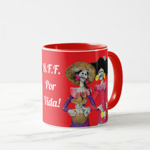 Calavera Amigas Tasse
