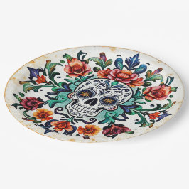 💀 🎉 Calavera Bloomware Doom Día de los Muertos Pappteller