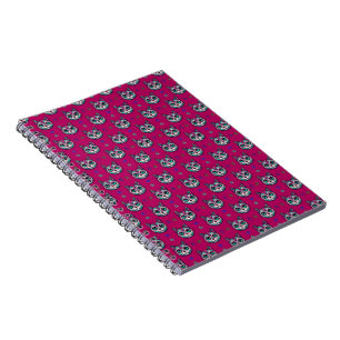 Calavera Cat Art Pattern Notizblock