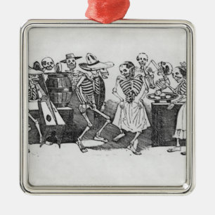 Calavera du Jarabe d'outretombe Silbernes Ornament