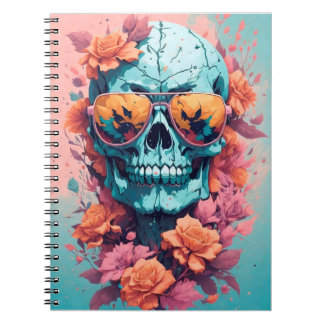 Calavera Floral Colorida Notizblock
