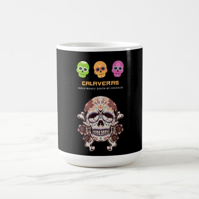 Calavera, getauchte Knochen: Tod durch Kutschen Kaffeetasse (Mittel)