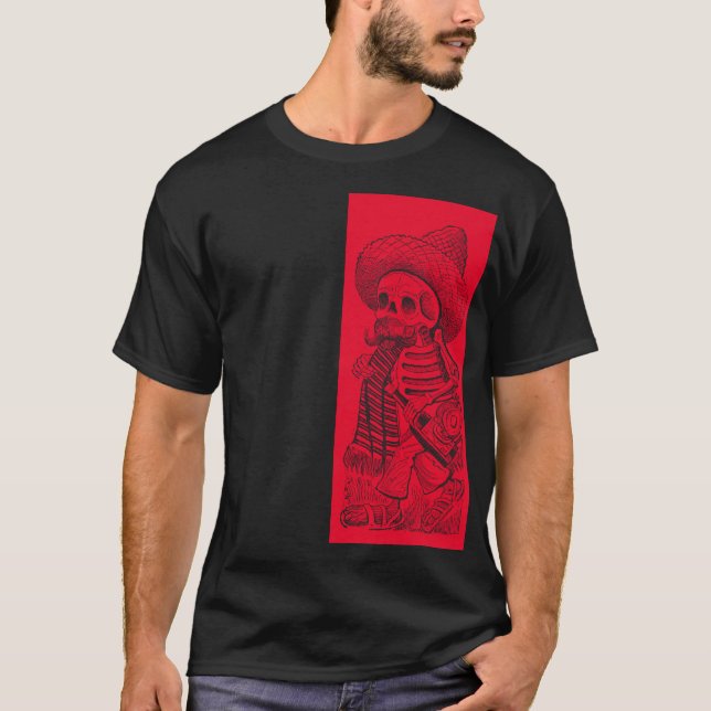 Calavera in Red T-Shirt (Vorderseite)