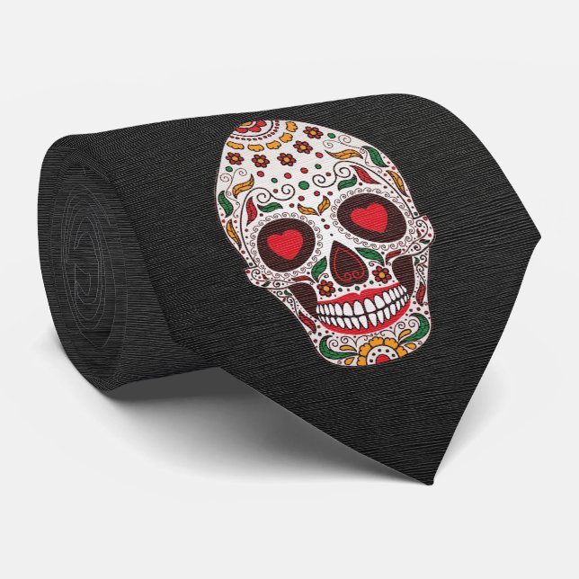 Calavera Krawatte – Kühne Aussage (Gerollt)