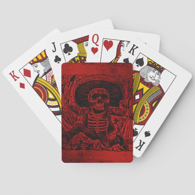 Calavera Oaxaqueña von José Guadalupe Posada Spielkarten (Rückseite)