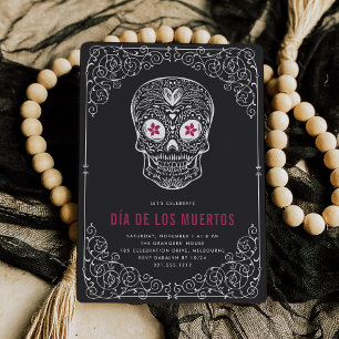 Calavera Skull Dia de los Muertos Party Einladung