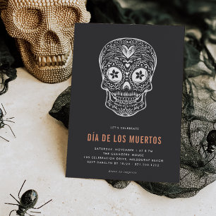 Calavera Skull Dia de los Muertos Party Einladung