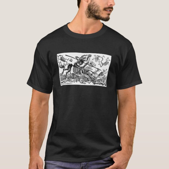 "Calavera von Don Quichote" circa frühem 1900's T-Shirt (Vorderseite)